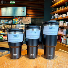 Tyeso Coffee Cup Thermos Bottle Stainless Steel Double-Layer Insulation Cold and Hot Travel Mug Vacuum Flask Car Water Bottle