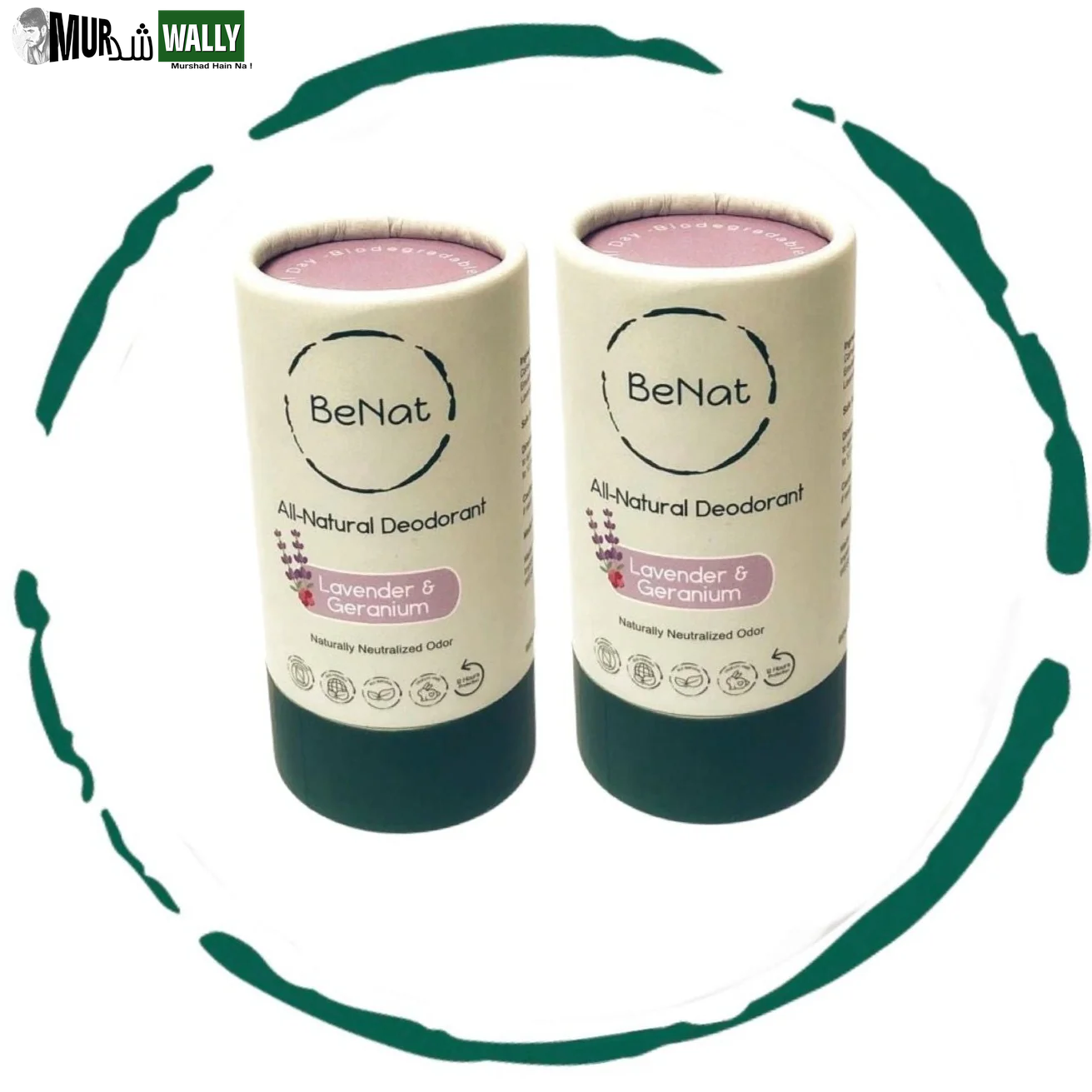 2-Pack All-Natural, Plastic-Free Deodorants