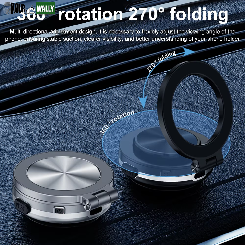 360°Rotatable Car Magnetic Holder Intelligent Vacuum Adsorption Phone Holder Car Mount Windshield Magnetic Car Stable Holder