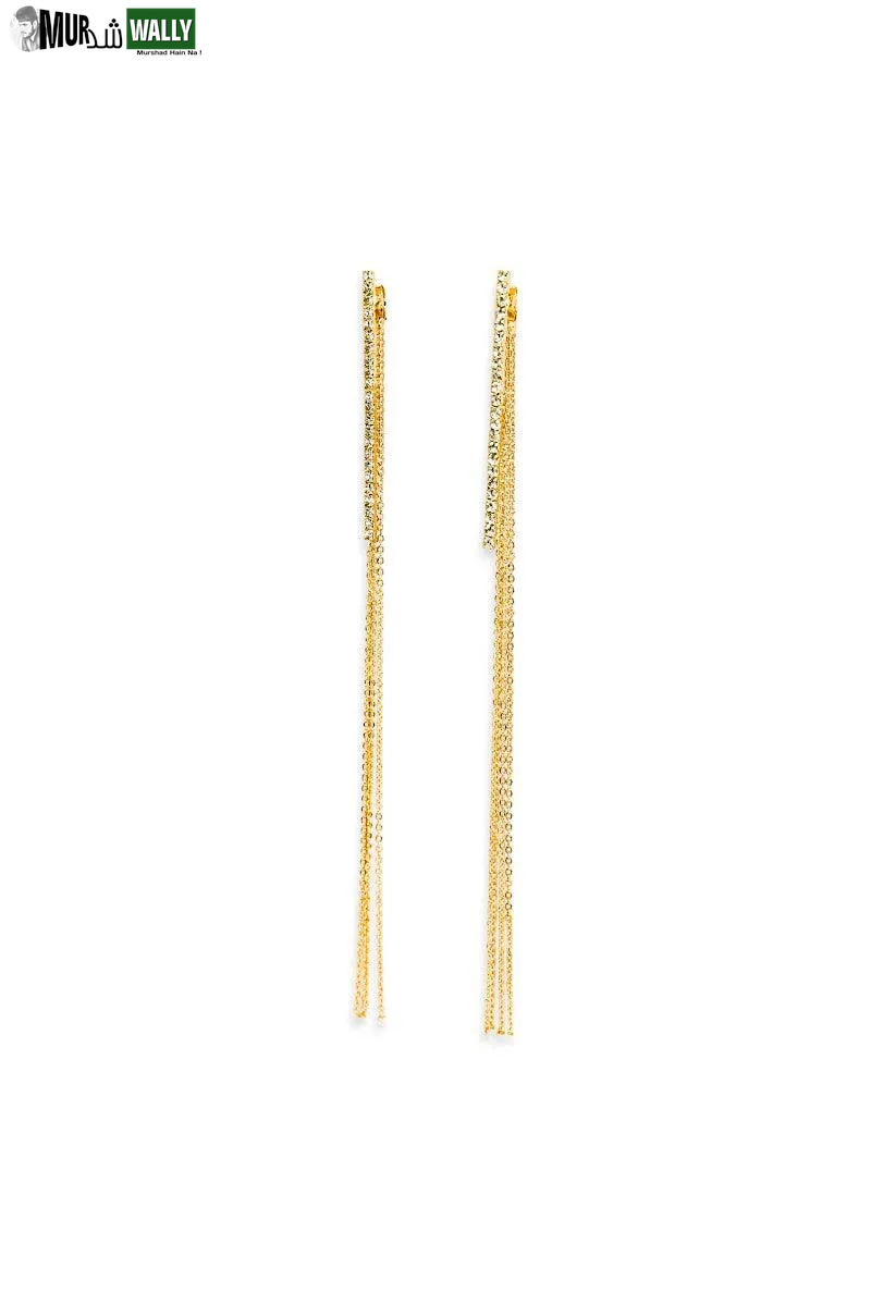 Dainty Chain Fringe Liner Drop Earrings