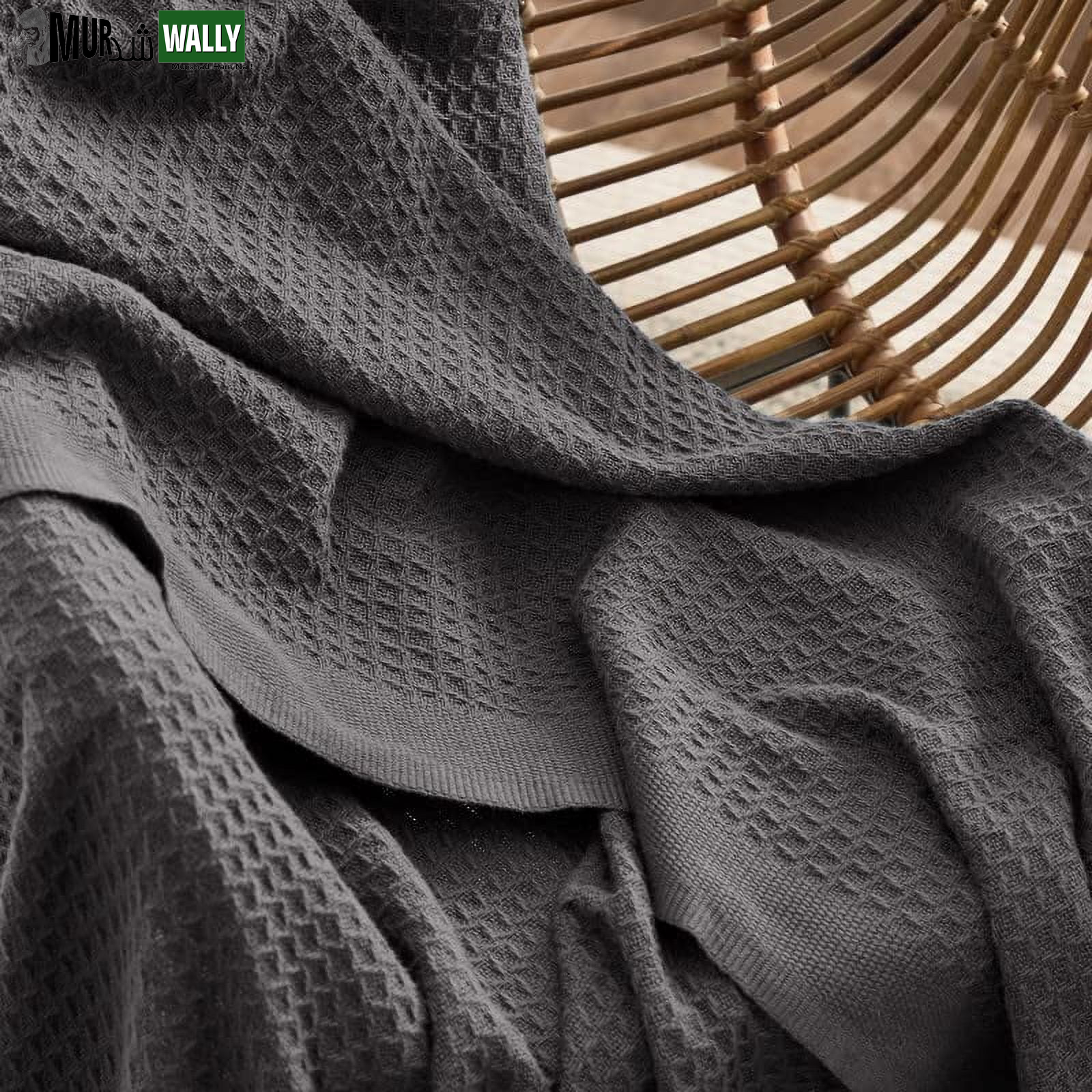 100% Cotton Blankets Twin-Xl Navy - Waffle Weave Blankets for All Seasons, 66X90 Inches