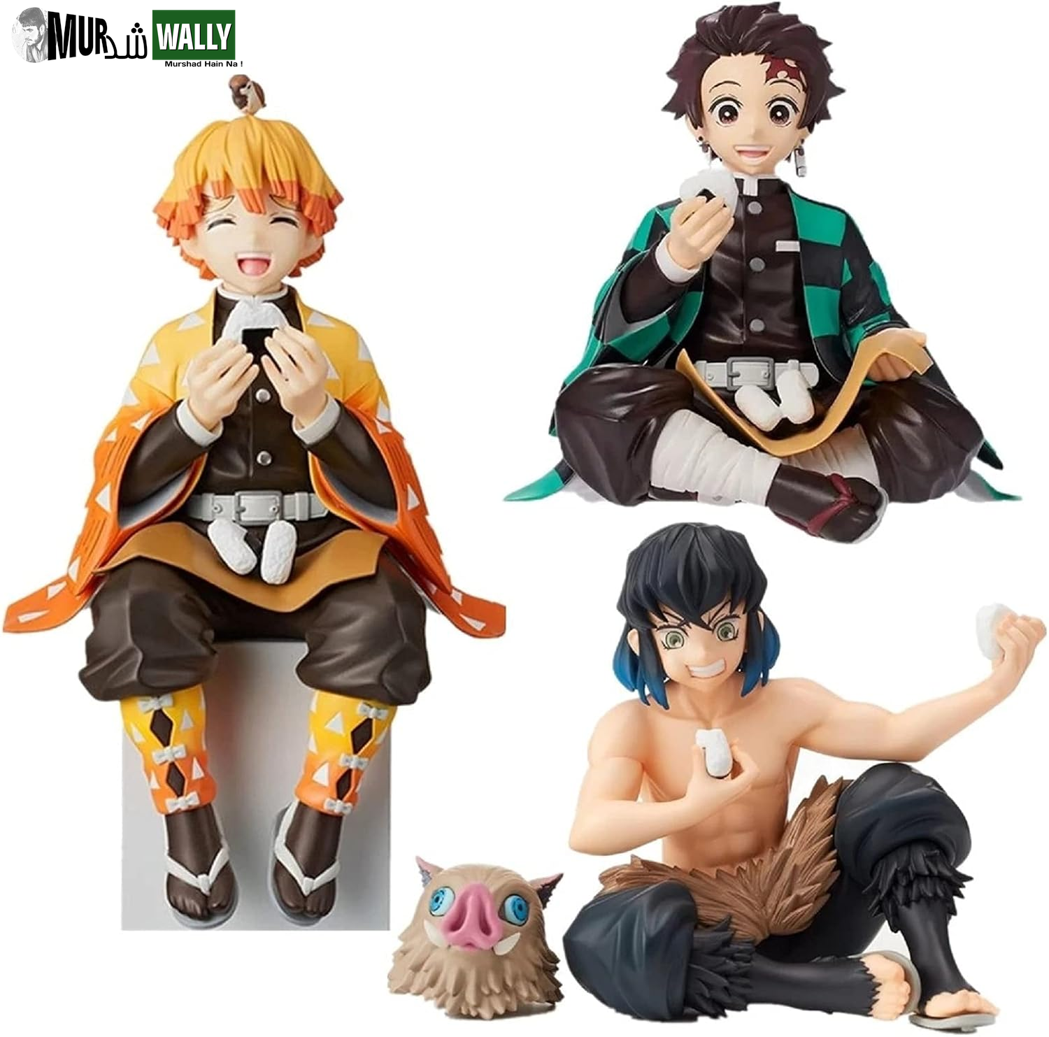 Anime Action Figure Statues Kamado Tanjirou Character Figure Model Toy Display Ornaments Gift Collection for Kids Fans (Agatsuma Zenitsu)