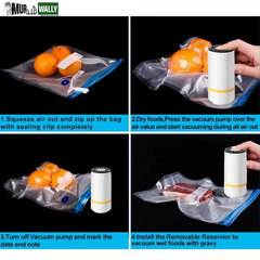 High-Quality Food Handheld Vacuum Sealer Portable & Rechargeable Vacuum Sealer (Vacuum Sealers+ 30 Reusable Vacuum Seal Bags