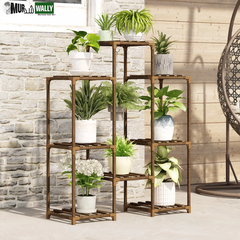 Outdoor Plant Stand Indoor Plant Rack Plant Shelf Wood Outdoor Tiered Plant Shelf for Multiple Plants Ladder Plant Holder