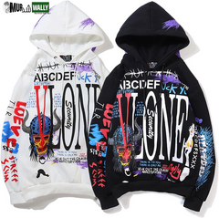 Thin Rapper Hoodie Long Sleeve Fashion Hip Hop Sweatshirts Pullover Hooded Thin Hoodies Graffiti Graphic Designs
