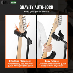 VEVOR Tripod Guitar Stand Floor-Standing Foldable 35.4-47.2 in Adjustable Height