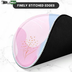 ITNRSIIET round Mouse Pad with Stitched Edge Premium-Textured Waterproof Non-Slip Rubber Base Desktop Protection Mat Diameter 8.7 Inches, Art Style Pattern