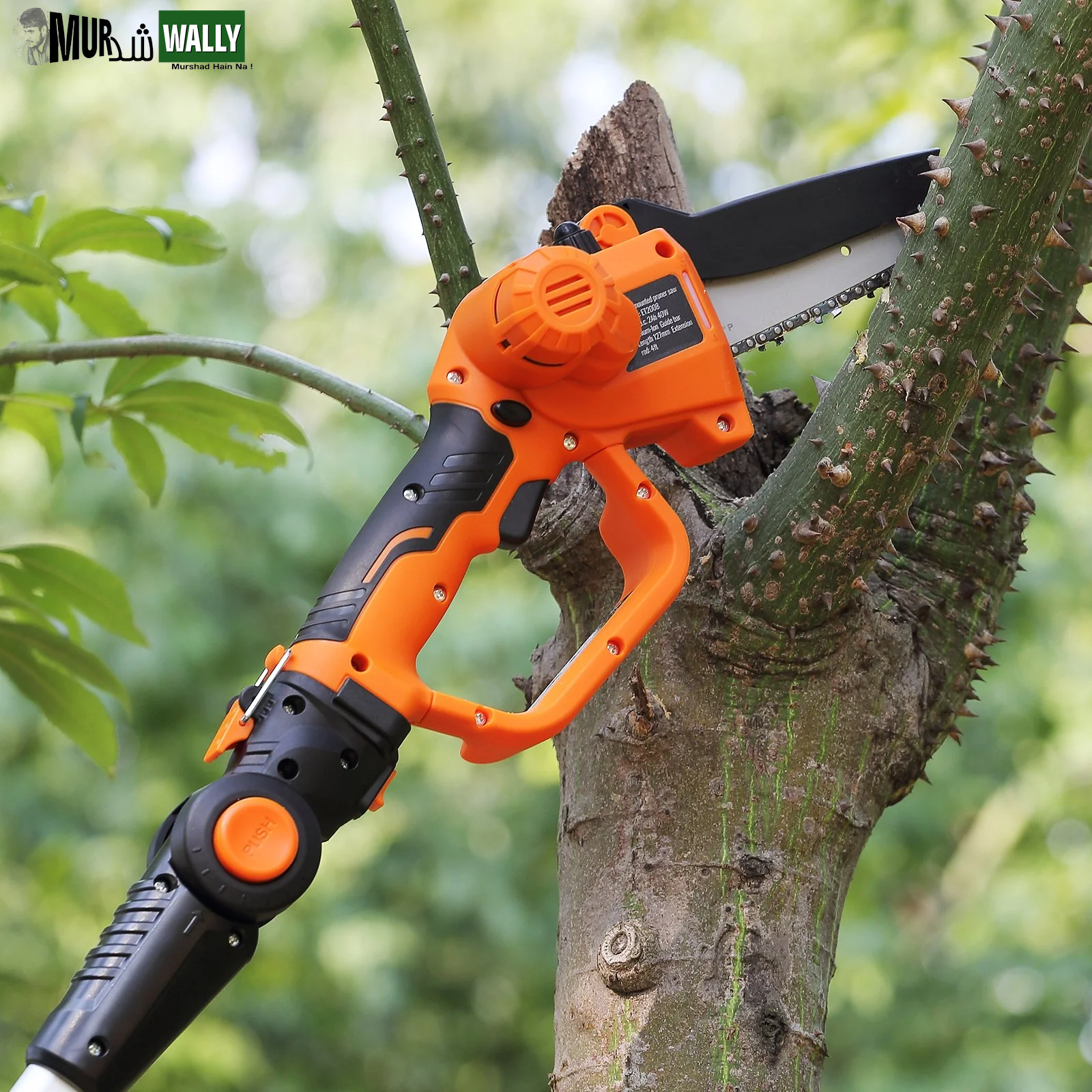 VEVOR 2-In-1 Cordless Pole Saw & Mini Chainsaw, 20V 4Ah Battery Pole Chainsaw, 5 Cutting Capacity 8 Ft Reach Pole Saw for Branch Cutting & Tree Trimming (Battery and Blade Cover Included)