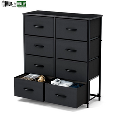 JHK Children'S Wardrobe for Bedroom with 8 Fabric Drawers Storage Cabinet Steel Frame Assembly Closet for Clothes Home Furniture