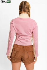 Long Sleeve Mock Neck "London" Embroidered Jacket