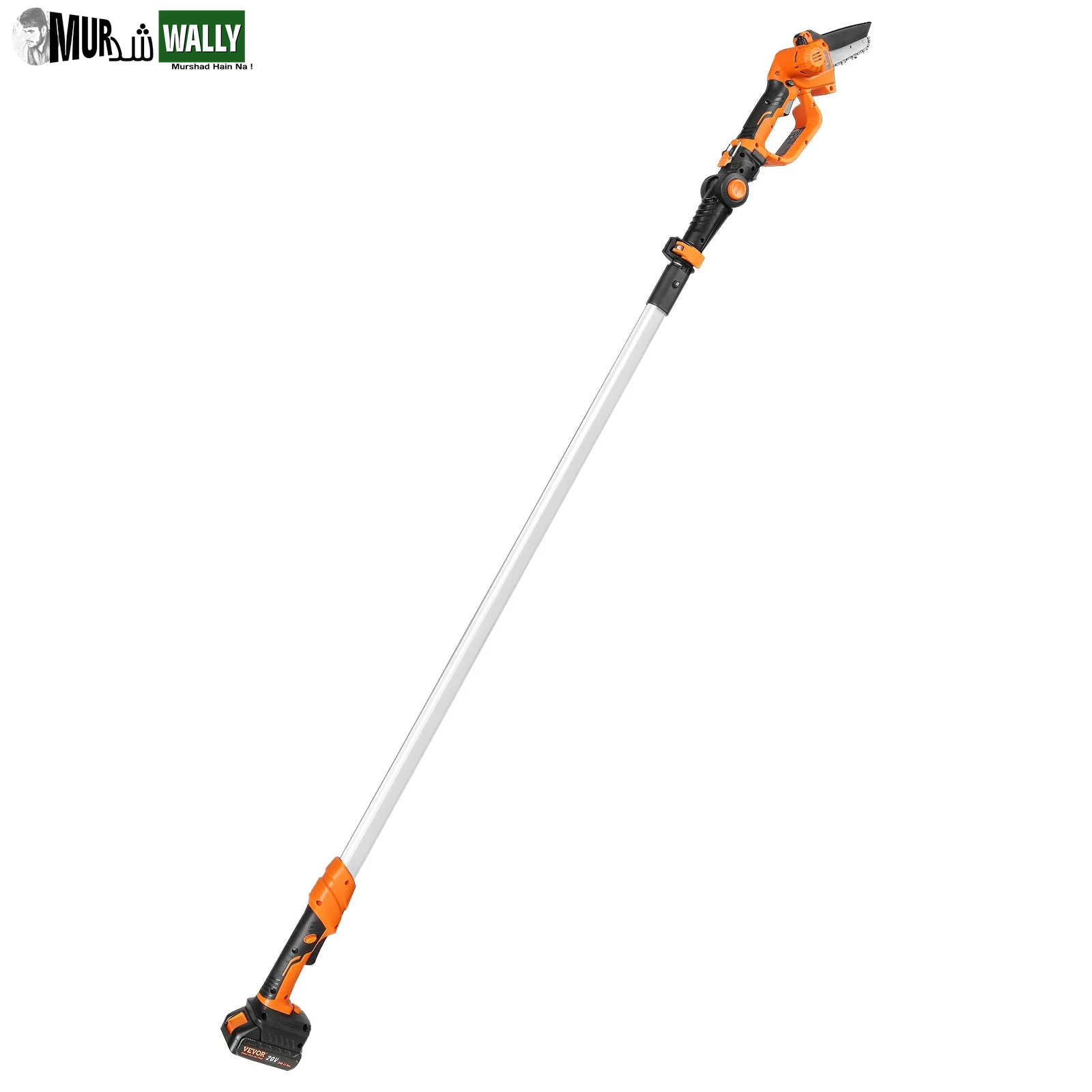 VEVOR 2-In-1 Cordless Pole Saw & Mini Chainsaw, 20V 4Ah Battery Pole Chainsaw, 5 Cutting Capacity 8 Ft Reach Pole Saw for Branch Cutting & Tree Trimming (Battery and Blade Cover Included)