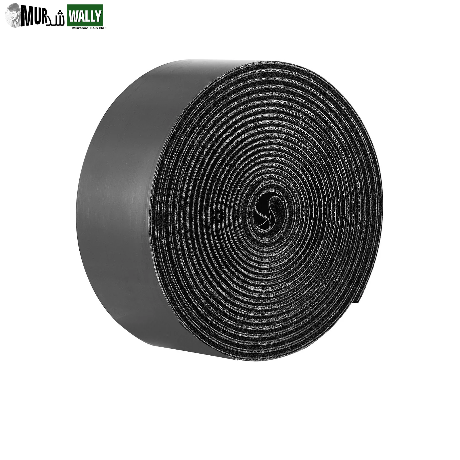 16 Ft X 1.5 in Hook and Loop Tape Nylon Self Adhesive Strips Roll Black