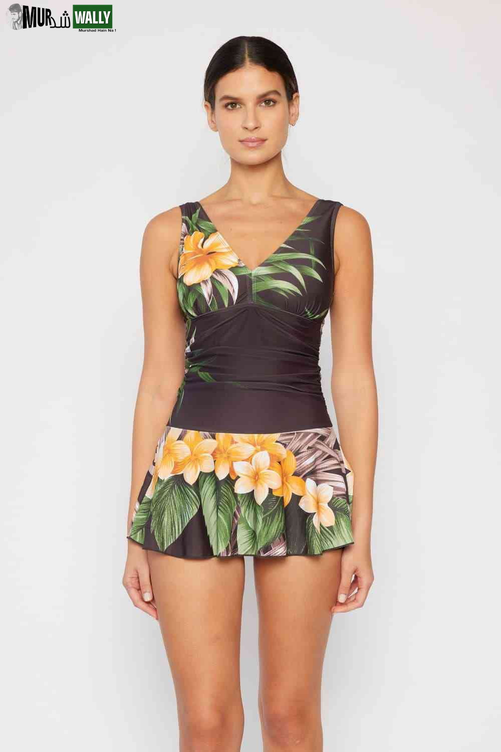 Marina West Swim Dress Aloha Brown - Full Size Clear Waters Swim Dress