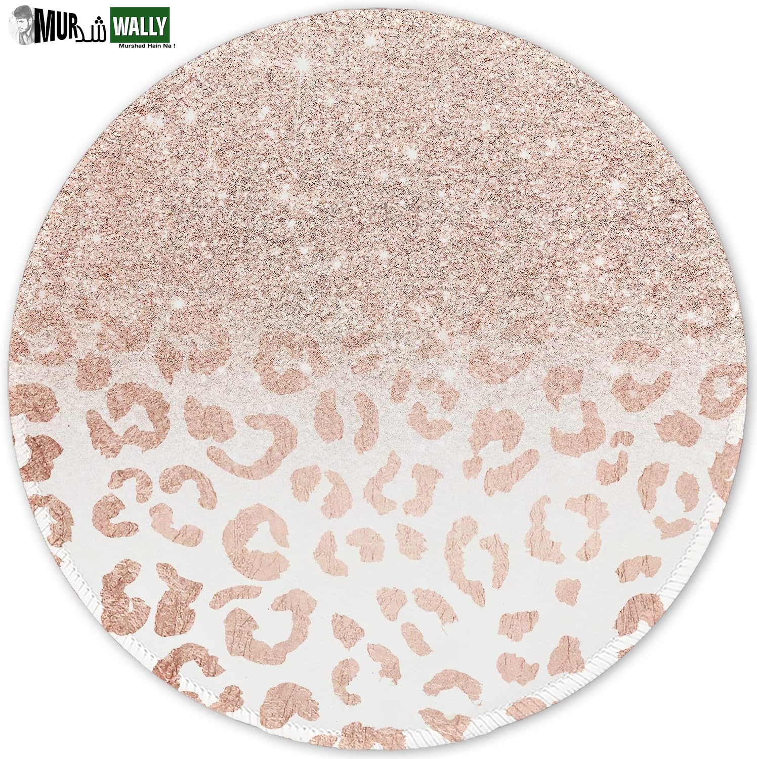 ITNRSIIET round Mouse Pad with Stitched Edge Premium-Textured Waterproof Non-Slip Rubber Base Desktop Protection Mat Diameter 8.7 Inches, Art Style Pattern