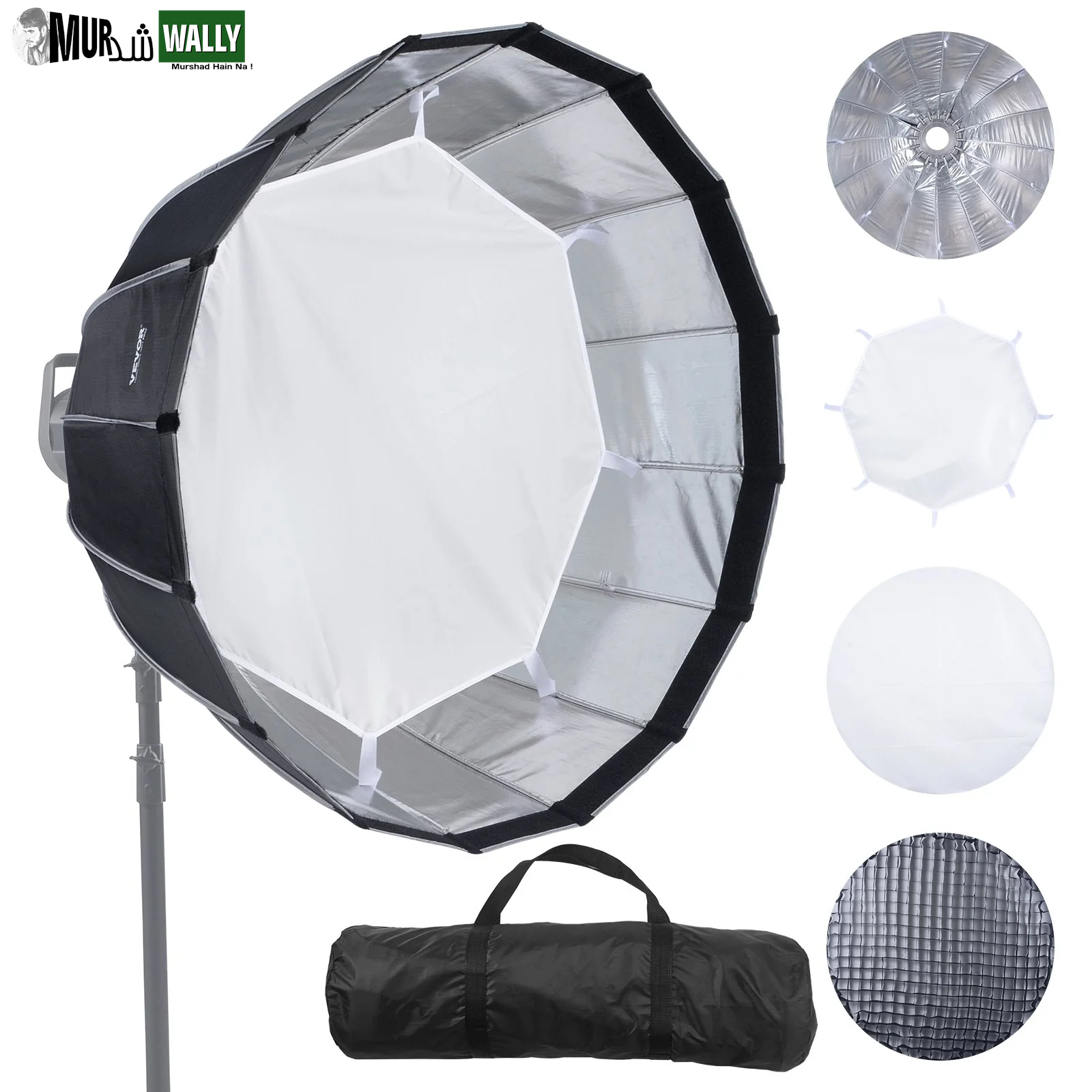 VEVOR Parabolic Softbox 33 in Quick Release & Quick Fold & Portable