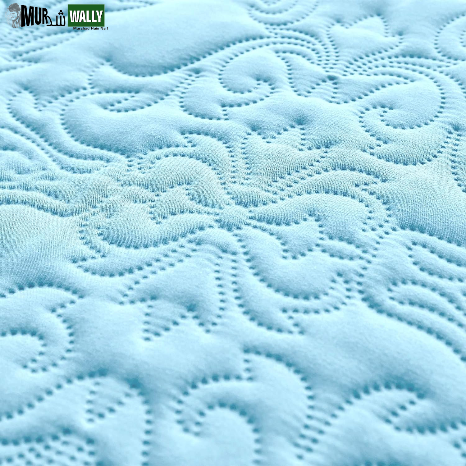 Sophia and William 2 Pieces Quilt Set Twin Size with 1 Quilt and 1 Pillow Sham, Reversible Microfiber Bedding Bedspread Coverlet Set, Cozy, Lightweight and Hypoallergenic, Light Blue