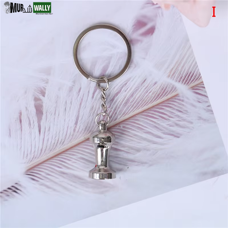 1PCS Creative Coffee Keychain Portable Coffee Machine Pitcher Keyring Coffee Handle Keyring Portable Coffeeware Accessories Gift