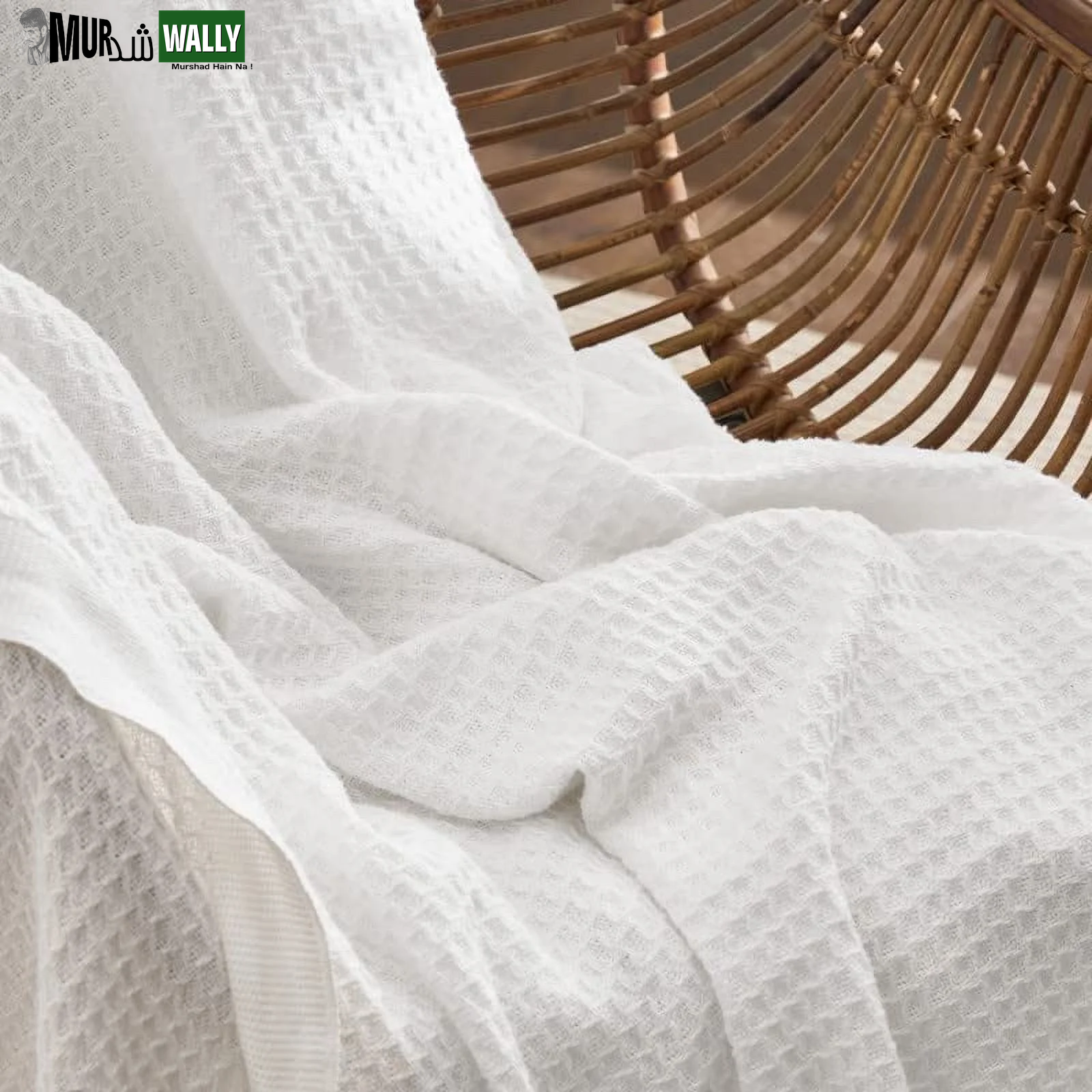 100% Cotton Blankets Twin-Xl Navy - Waffle Weave Blankets for All Seasons, 66X90 Inches