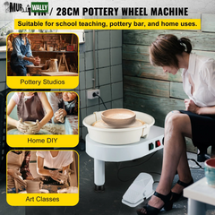 VEVOR Pottery Wheel 11In Ceramic Wheel Machine Lift Legs Foot Pedal DIY Tool Kit