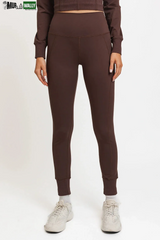 High Waist Banded Cuffs Jogger Pants Leggings