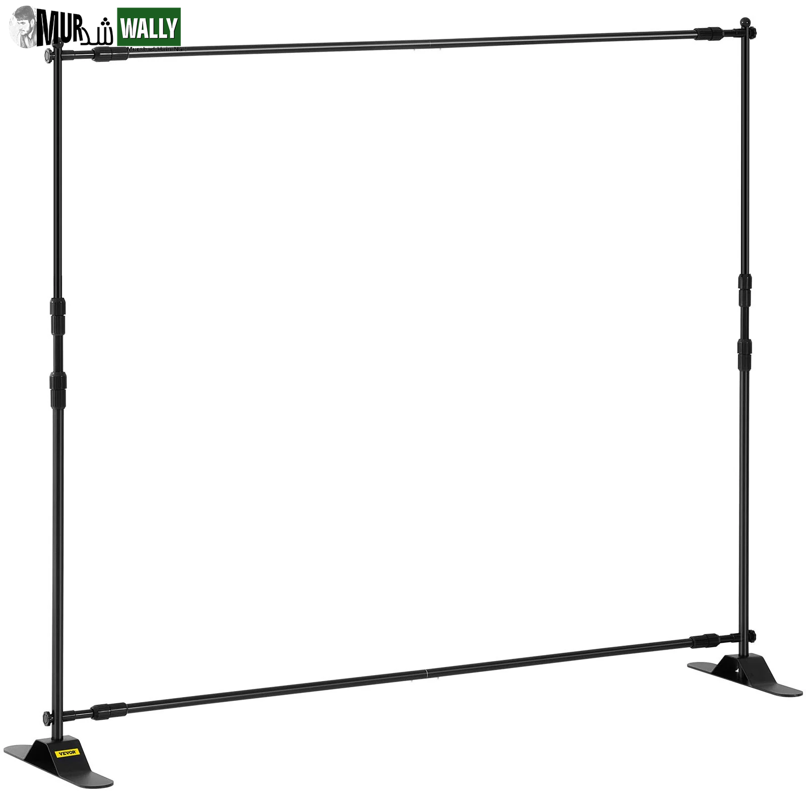 VEVOR Telescopic Backdrop Banner Stand 8' X 8' Banner Stand Adjustable Step and Repeat Backdrop Banner Stand Retractable Banner Stand with Carrying Bag (8 Ft)