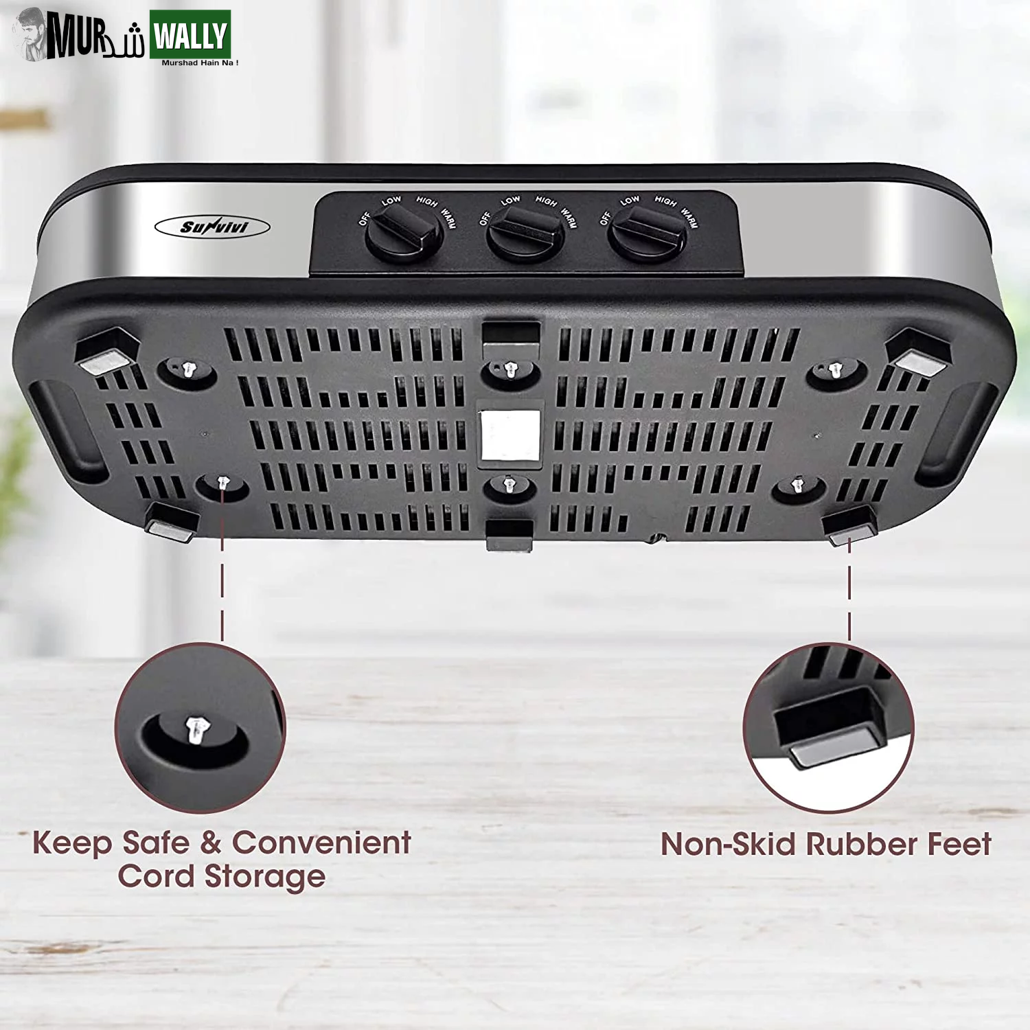 Triple Slow Cooker, 3X1.5 Quart Electric Slow Cooker Buffet Server, Food Warmer Cooking Pot, Adjustable Temp Removable Ceramic Pots Lid Rests