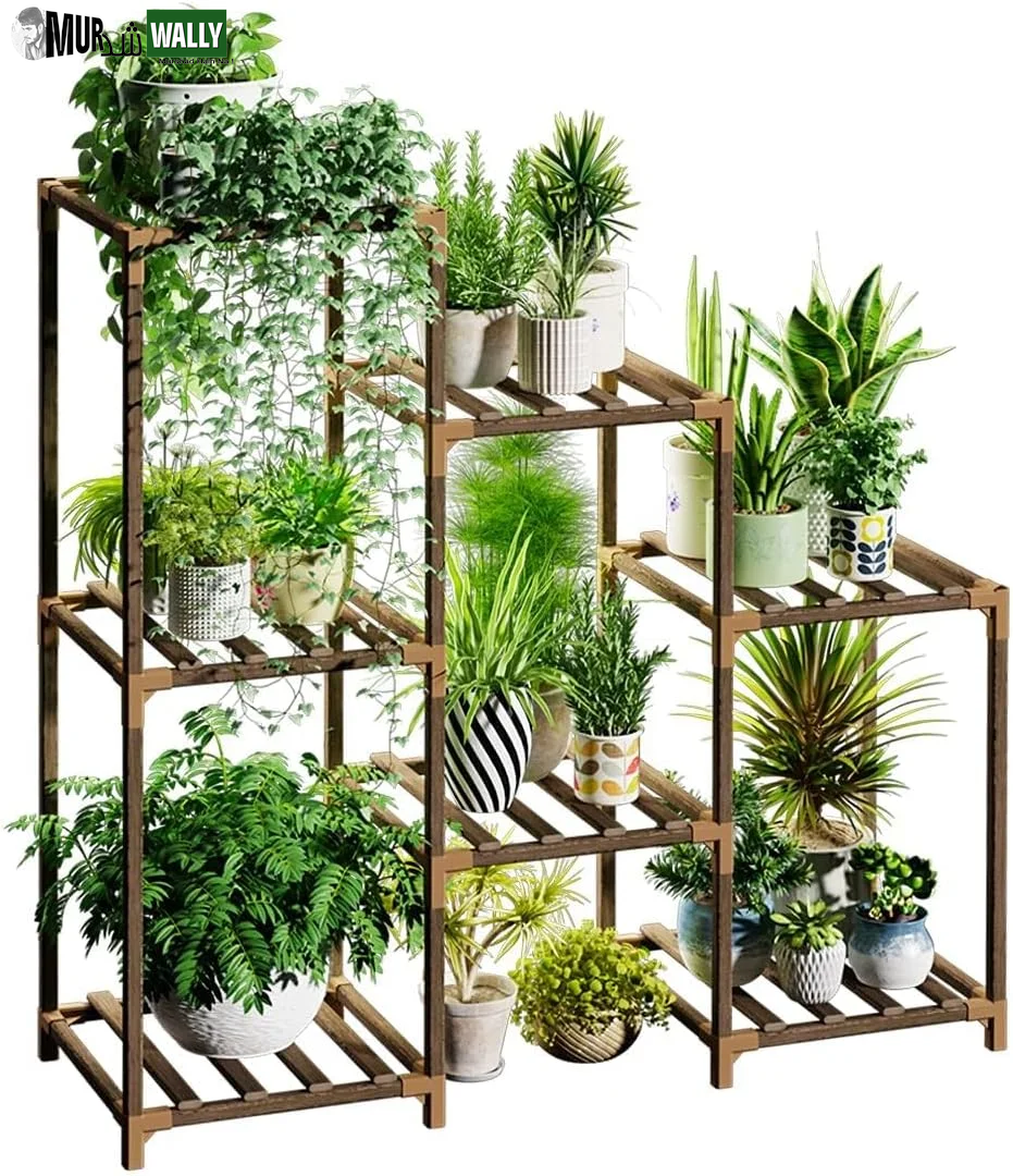 Outdoor Plant Stand Indoor Plant Rack Plant Shelf Wood Outdoor Tiered Plant Shelf for Multiple Plants Ladder Plant Holder