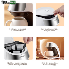 New Coffee Machine Fully Automatic Home Office Mini American Small Portable Coffee Maker