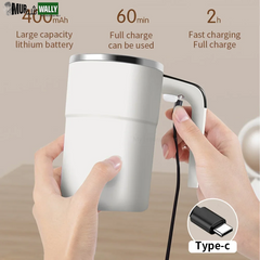 Mini Electric Coffee Self Mixing Mug Waterproof Food Safe Coffee Mug USB Rechargeable Automatic Magnetic Cup for Tea 380ML
