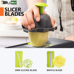 Vegetable Chopper, Multi-Functional 12-In-1 Food Chopper Onion Chopper with Draining Basket, Veggie Chopper, Kitchen Vegetable Slicer Cutter Dicer, Onion Salad Chopper Potato Slicer with Container