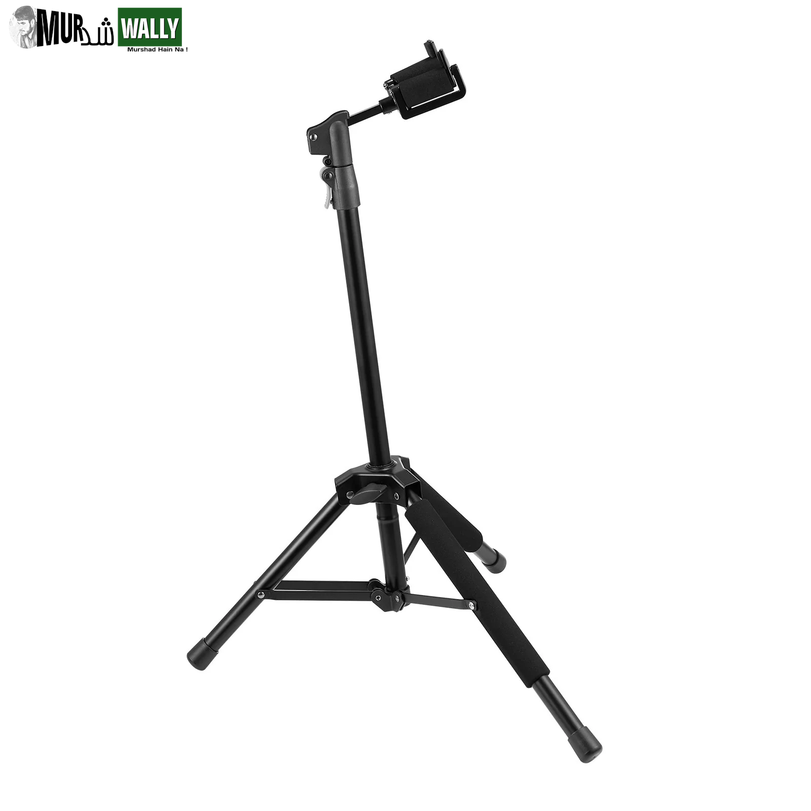 VEVOR Tripod Guitar Stand Floor-Standing Foldable 35.4-47.2 in Adjustable Height