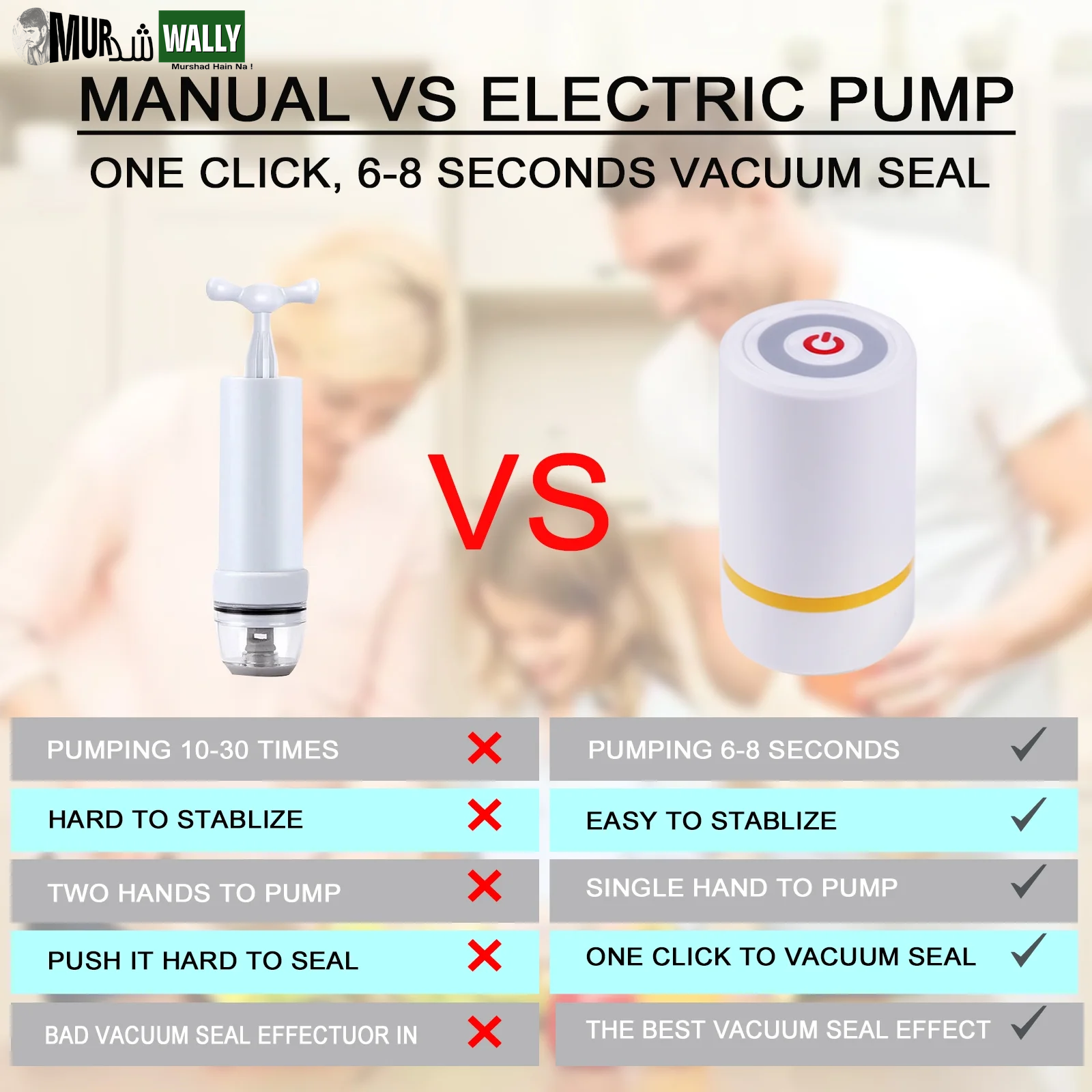 Electric Mason Jar Vacuum Sealer, Food Saver Vacuum Machine for Wide & Regular Mouth Jar, for Food Storage and Fermentation