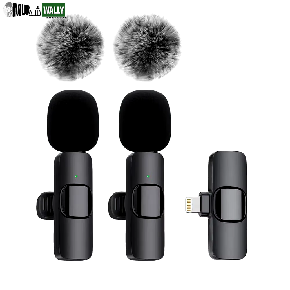 NEW Wireless Lavalier Microphone Audio Video Recording Mini Mic for Iphone Android Laptop Live Gaming Mobile Phone Microphone
