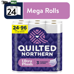 Ultra Plush 3-Ply Toilet Paper, 24 Rolls per Pack