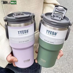 Tyeso Coffee Cup Thermos Bottle Stainless Steel Double-Layer Insulation Cold and Hot Travel Mug Vacuum Flask Car Water Bottle