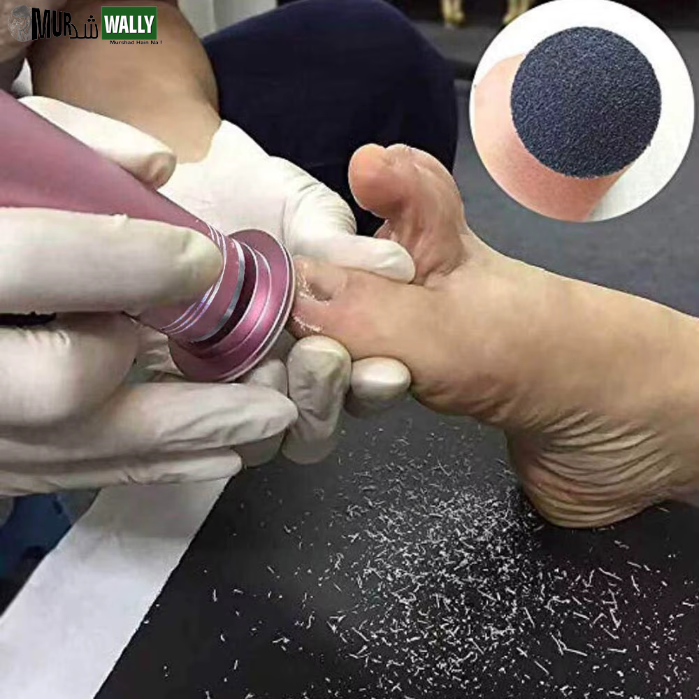 60 Pieces Replacement Sandpaper Disk Sanding Paper Accessory for Electric Foot Callus Remover Tool Pedicure Foot File 60Pcs/Box