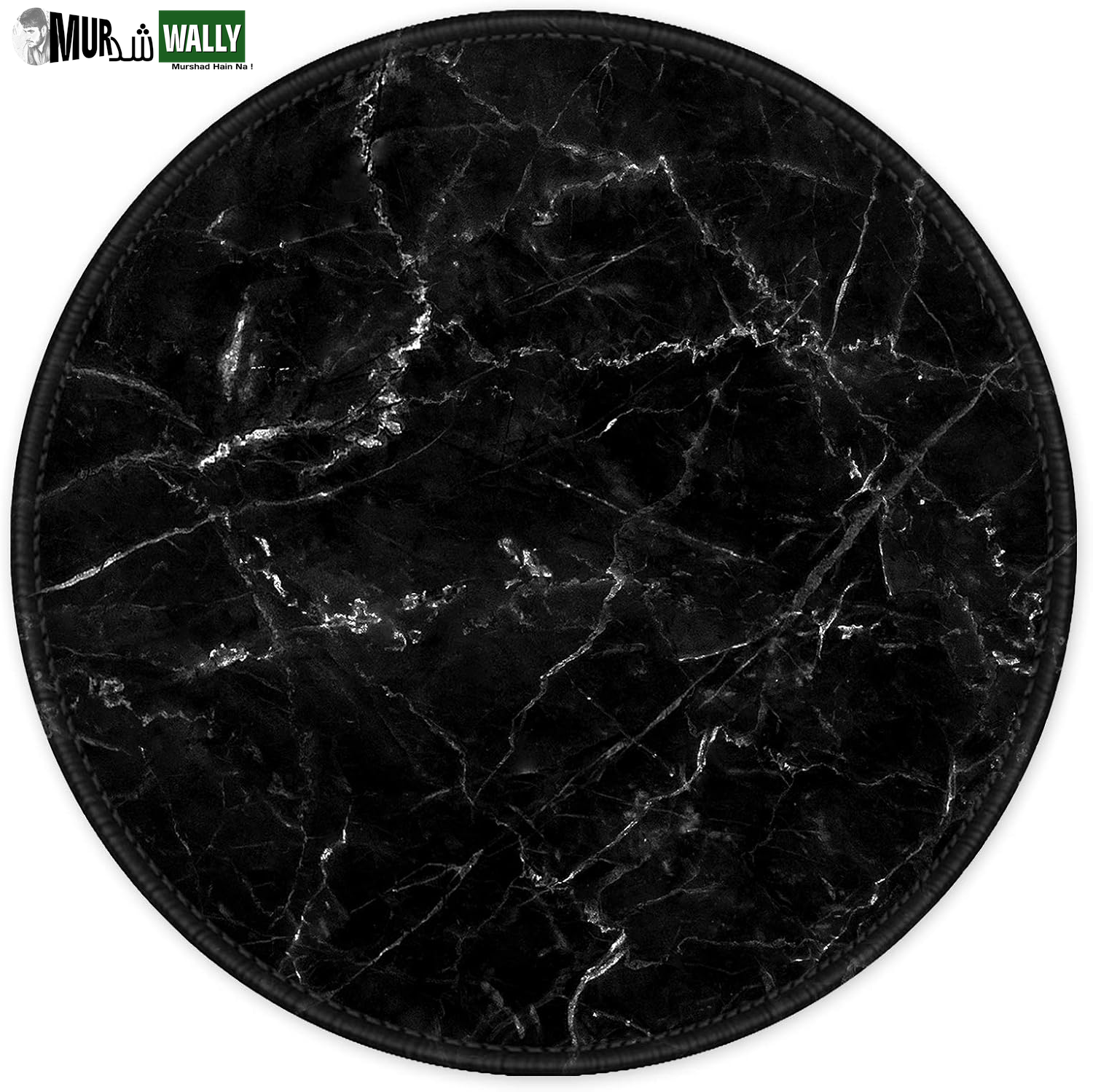 ITNRSIIET round Mouse Pad with Stitched Edge Premium-Textured Waterproof Non-Slip Rubber Base Desktop Protection Mat Diameter 8.7 Inches, Art Style Pattern
