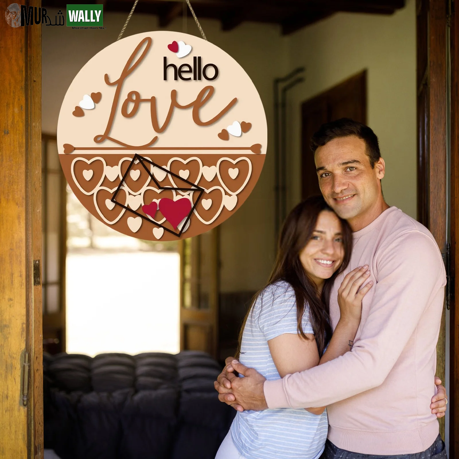 16 Inch Valentine'S Day Sign Luminous Love Heart Shape Wreath Garland with Lights Home Decorations Red Valentines Day Gifts