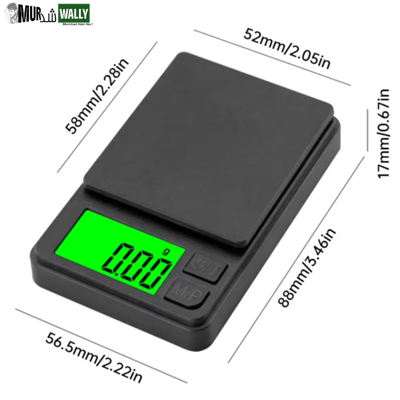 Precision Pocket Scale 1000G X 0.1G - Digital Gram Food Jewelry Ounces/Grains Scale with Backlit LCD - Mini Scale for Travel