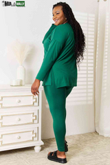 Zenana Lazy Days Full Size Long Sleeve Top and Leggings Set