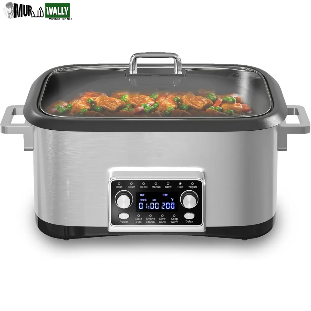 Triple Slow Cooker, 3X1.5 Quart Electric Slow Cooker Buffet Server, Food Warmer Cooking Pot, Adjustable Temp Removable Ceramic Pots Lid Rests