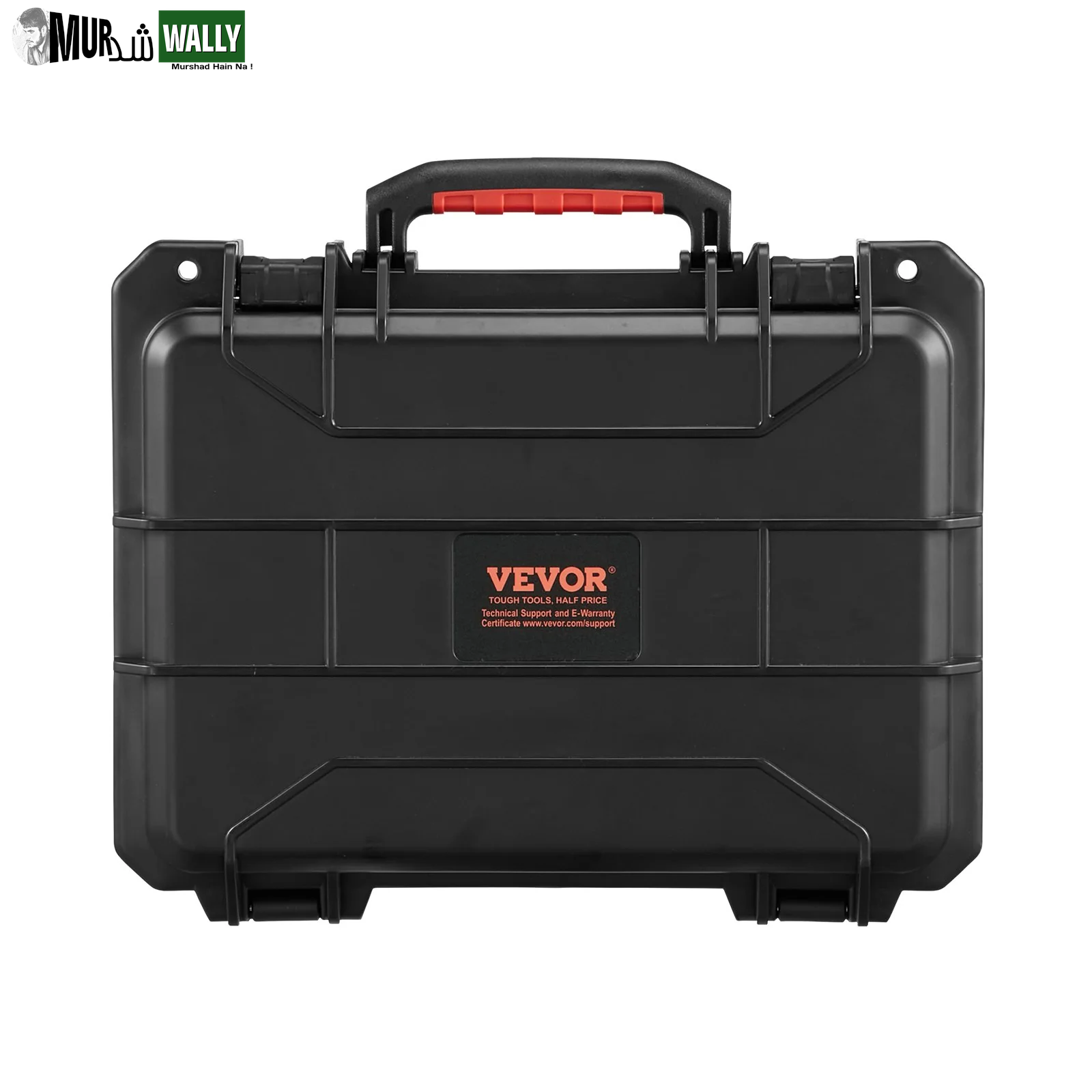 VEVOR 0.56 Cu.Ft Weatherproof Hard Case with Handle Clips Padlock Holes PU Foam Protect Pistol, Microphone, and Camera Equipment