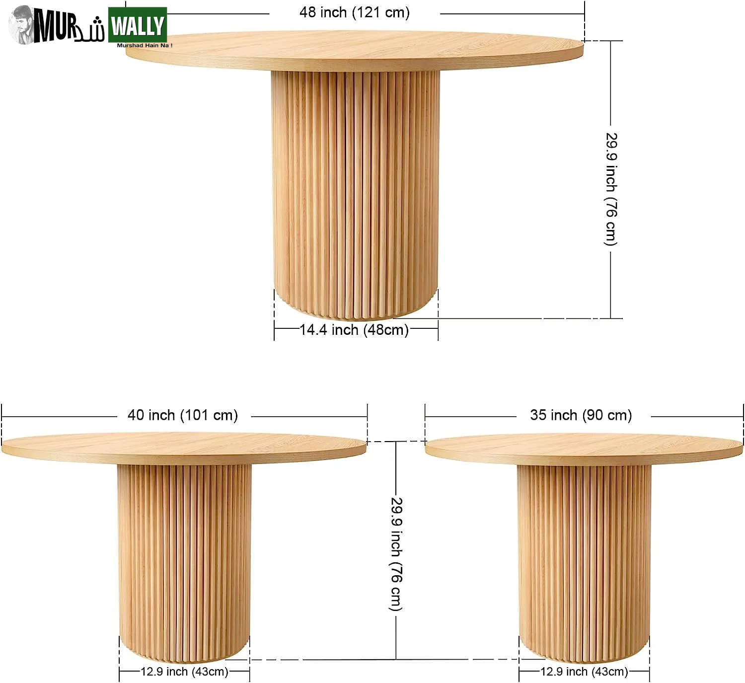 48 Inch 4-6 Kitchen round Dining Table, Modern Wooden Kitchen Dining Table, Similar to Medieval round Dining Table, Restaurant Furniture, Dining Kitchen, Leisure Coffee Table
