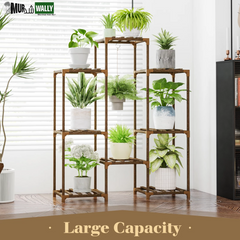Outdoor Plant Stand Indoor Plant Rack Plant Shelf Wood Outdoor Tiered Plant Shelf for Multiple Plants Ladder Plant Holder