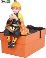 Anime Action Figure Statues Kamado Tanjirou Character Figure Model Toy Display Ornaments Gift Collection for Kids Fans (Agatsuma Zenitsu)