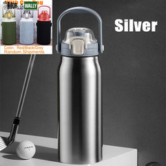 2L Tumbler Thermo Bottle Large Capacity with Straw Stainless Steel Thermal Water Bottle Cold and Hot Thermo Cup Vacuum Flask Gym