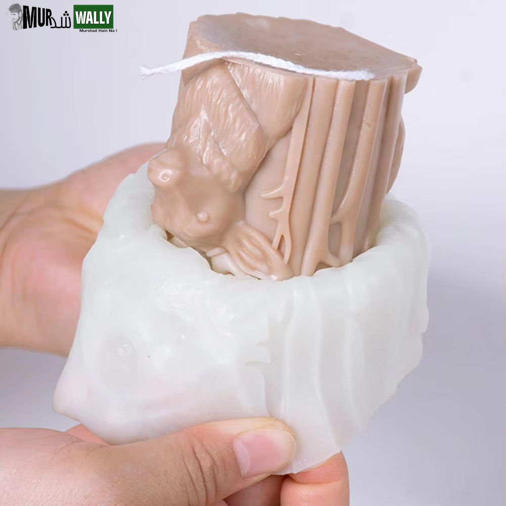 New Christmas Tree Carving Pattern Cylindrical Candle 3D Silicone Mold Reindeer Snowflake Cylindrical Elk Candle Mold