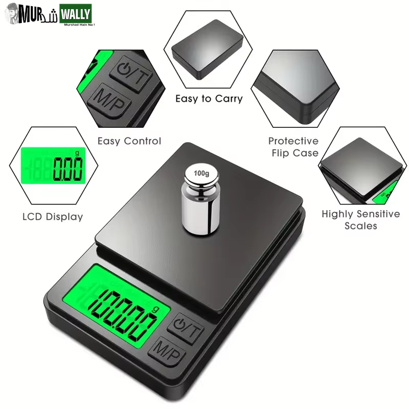 Precision Pocket Scale 1000G X 0.1G - Digital Gram Food Jewelry Ounces/Grains Scale with Backlit LCD - Mini Scale for Travel