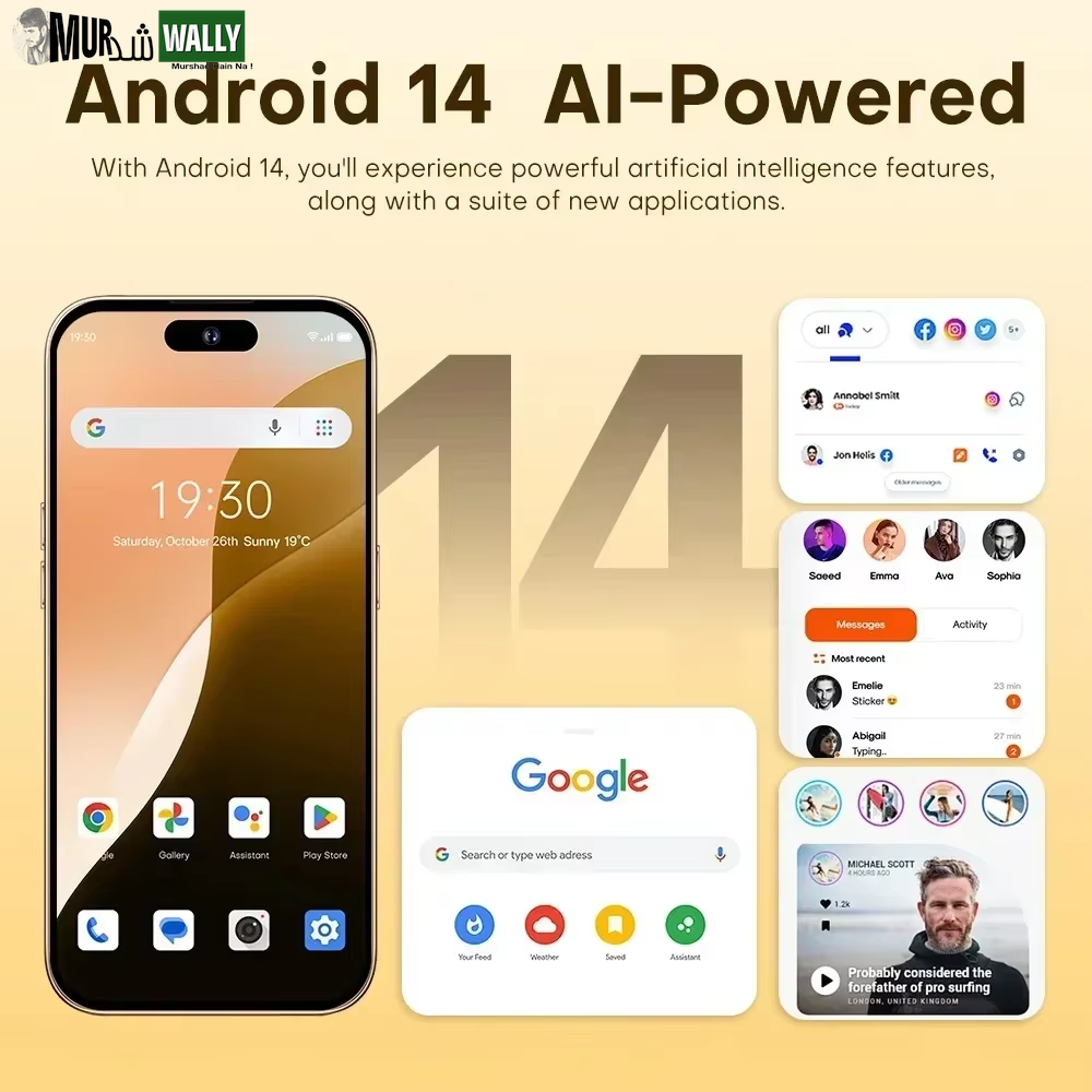 2025 Original 16G+1TB Smartphone 7.3 in Case for I16 Promax Full Screen 4G 5G Cell Phone 8000Mah Mobile Phones Global Version