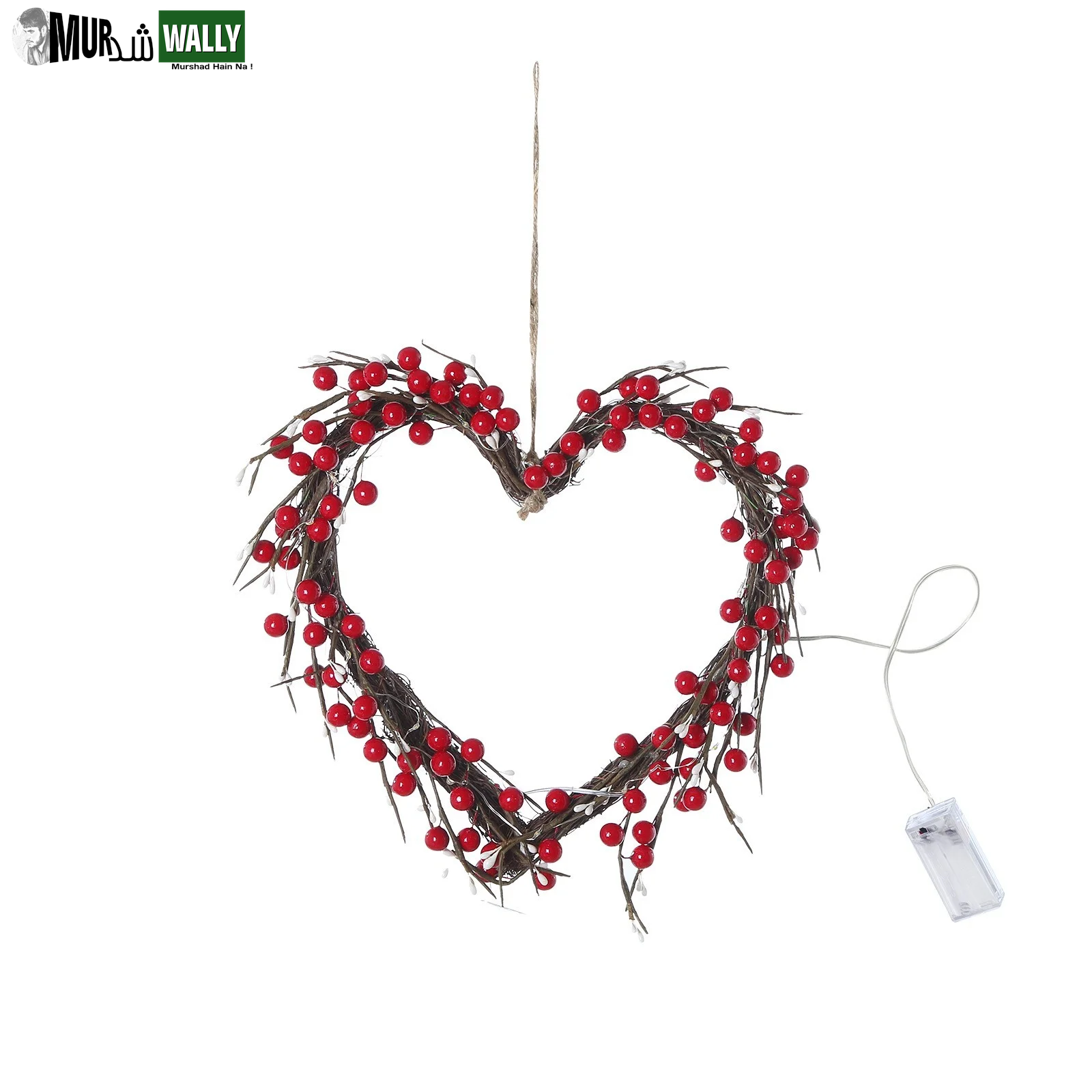 16 Inch Valentine'S Day Sign Luminous Love Heart Shape Wreath Garland with Lights Home Decorations Red Valentines Day Gifts